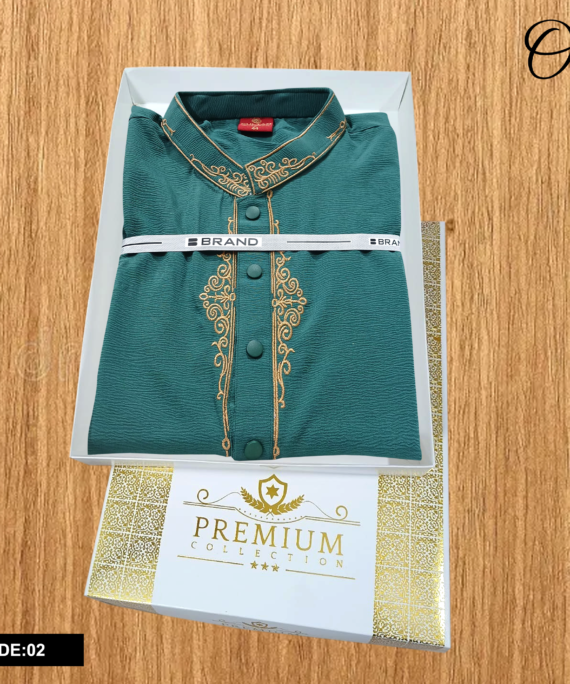 Premium Jafran Fabrics Panjabi