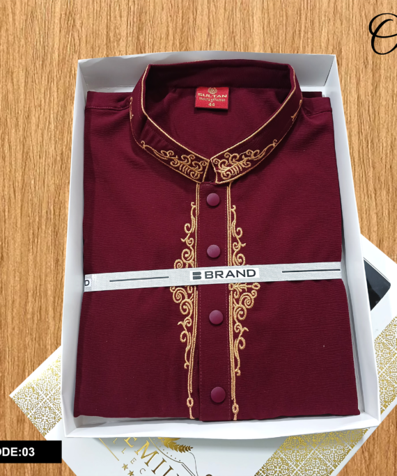 Premium Jafran Fabrics Panjabi