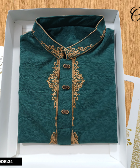 Premium Jafran Fabrics Panjabi